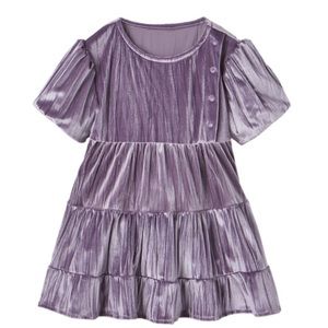 Tiered velvet dress.